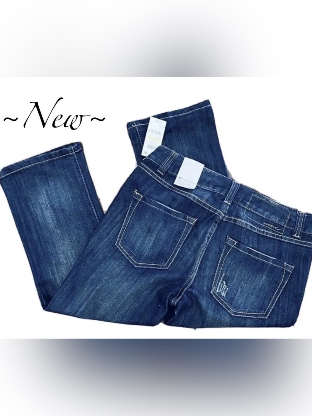 INC Denim International Concepts Regular Fit Jean Capri’s Size 4P Ladies ~NEW~